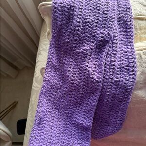 Purple Knit Scarf